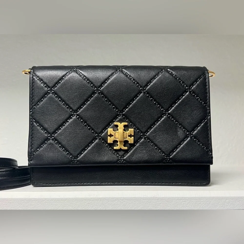 NWOT Tory Burch Black Quilted Crossbody Bag - Picture 7 of 16